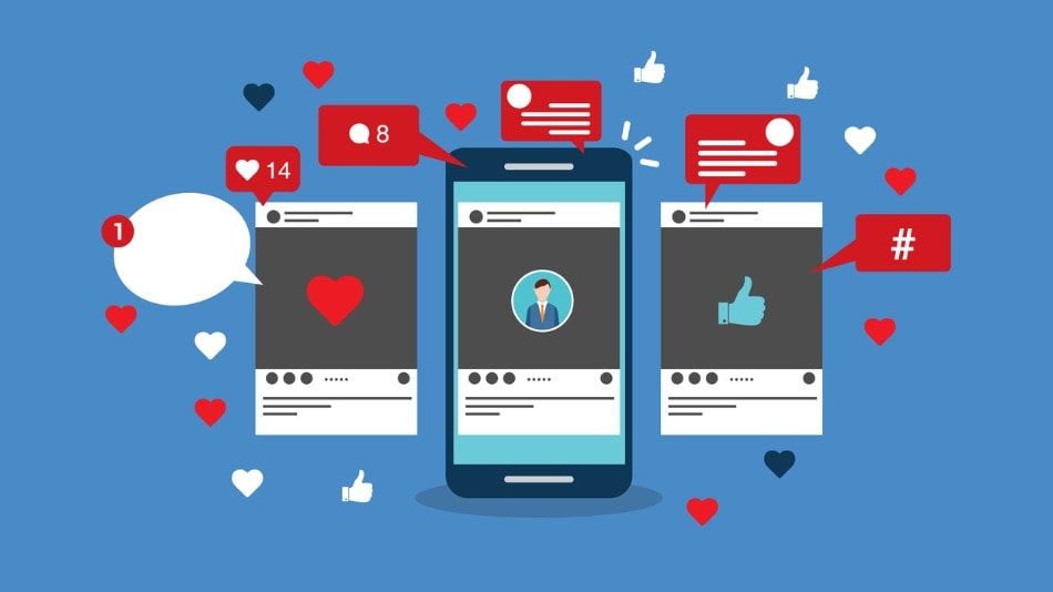 Concepto de Marketing de contenidos en redes sociales