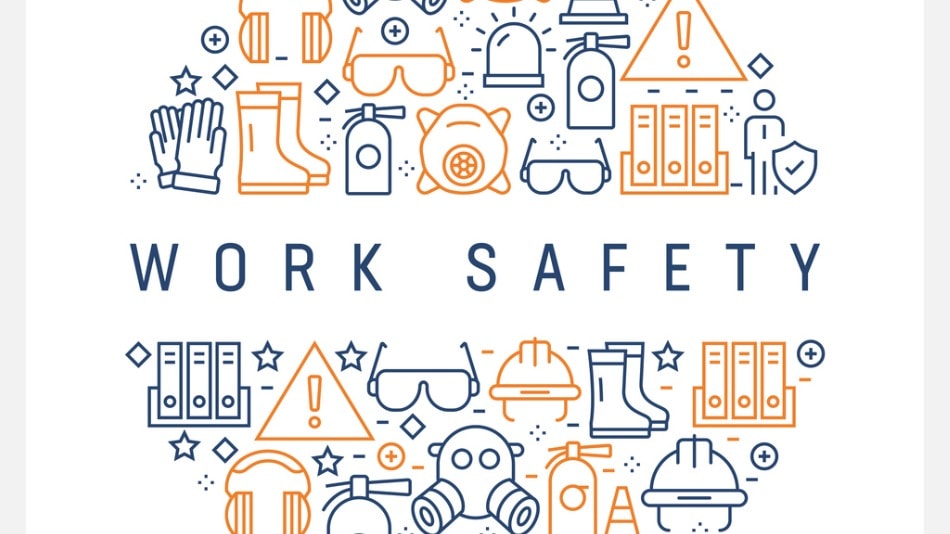 Icono concepto de riesgos laborales "Work safety"