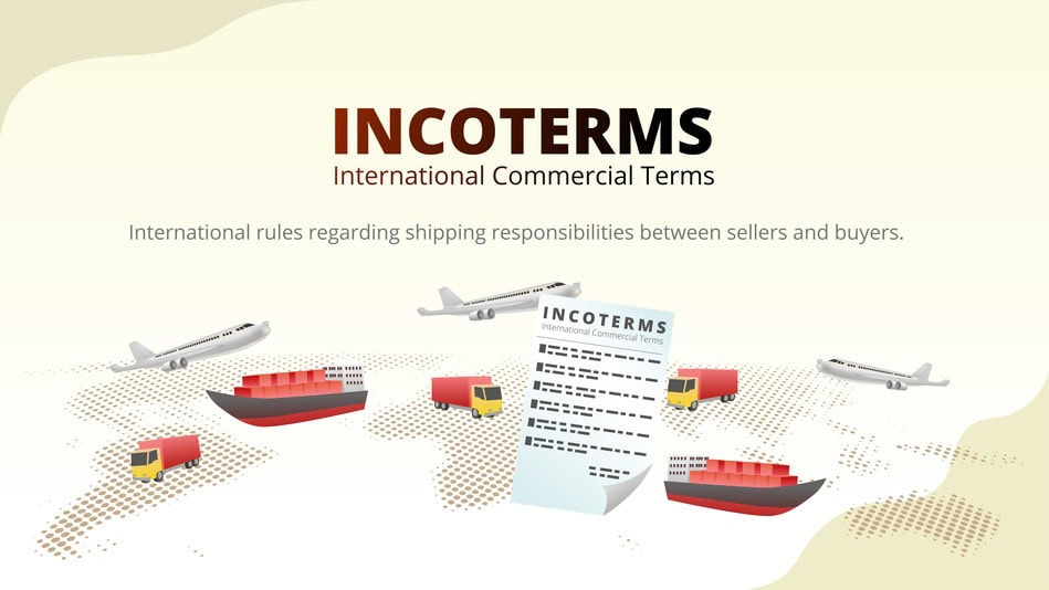 Ilustración concepto de Incoterms
