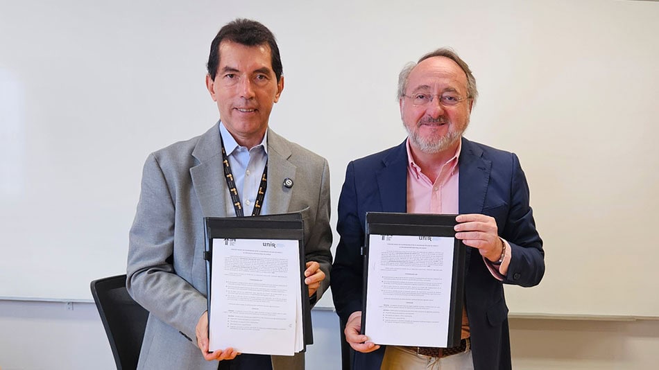 Martín Ramón Santana, rector de UPN, y Manuel Herrera, director académico de Relaciones Internacionales de UNIR.