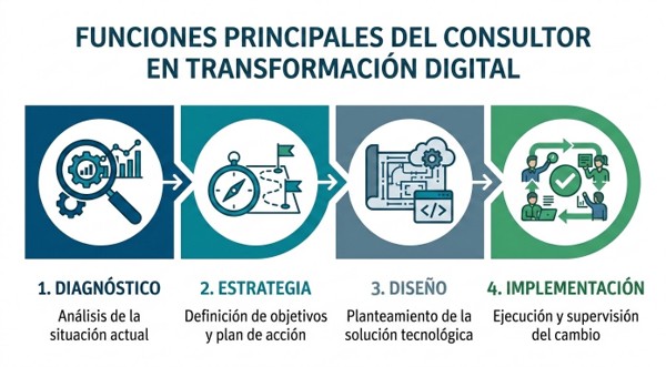 ilustraci&oacute;n de las funciones del consultor digital