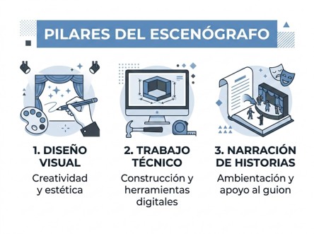 ilustraci&oacute;n concepto de Pilares del Escenario